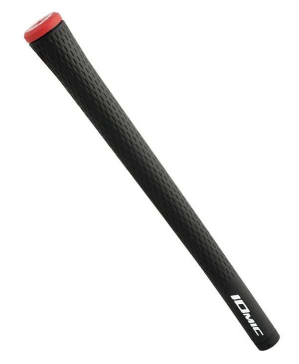 IOMIC STICKY Ribbed Golf Grip - Black & Red